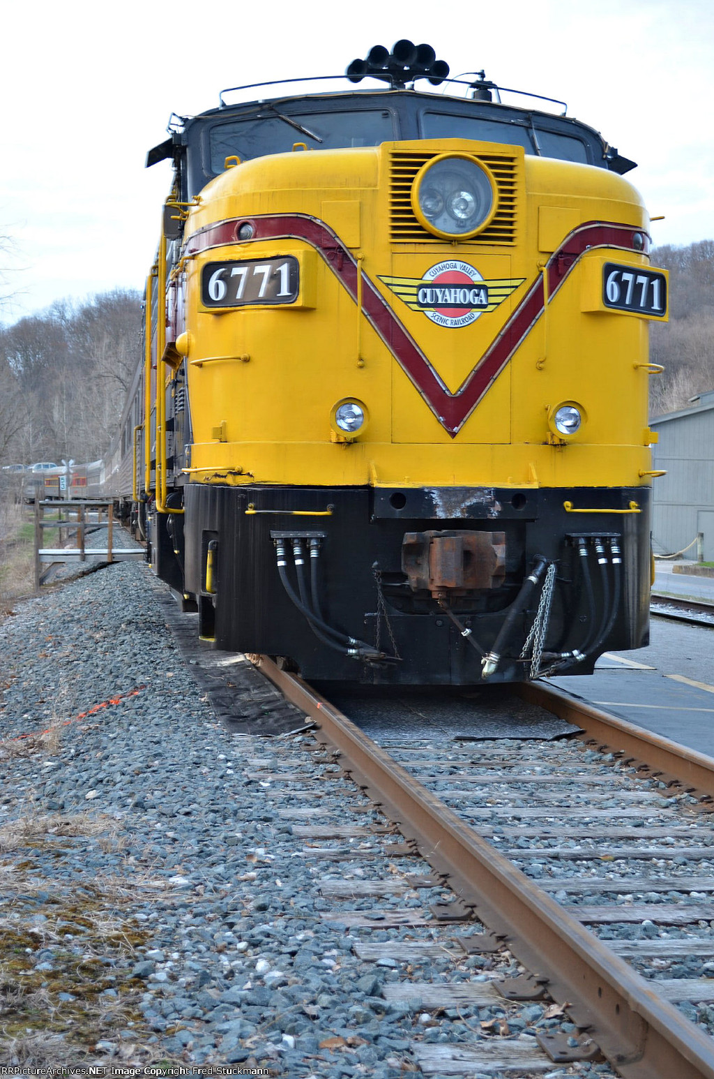 CVSR 6771 with train in tow.